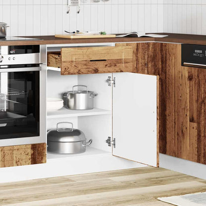 Kitchen Base Cabinet "Porto" Old Wood Engineered Wood