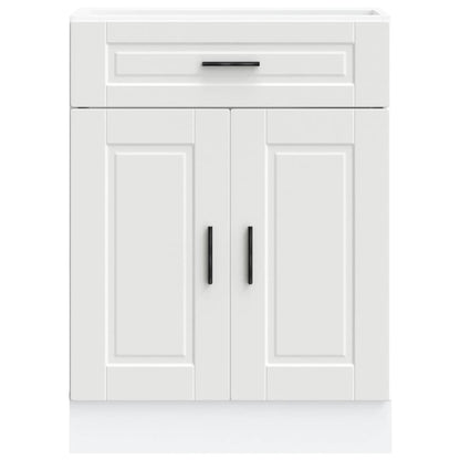 Kitchen Base Cabinet "Porto" White Engineered Wood