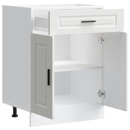 Kitchen Base Cabinet "Porto" White Engineered Wood