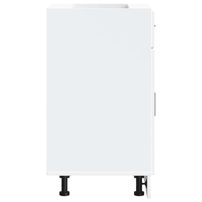 Kitchen Base Cabinet "Porto" White Engineered Wood