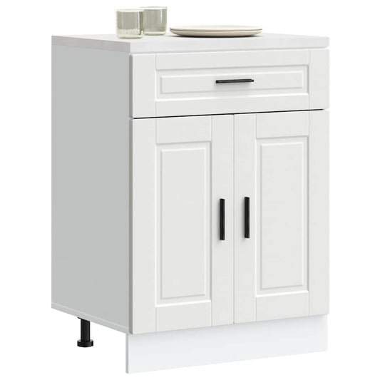 Kitchen Base Cabinet "Porto" White Engineered Wood