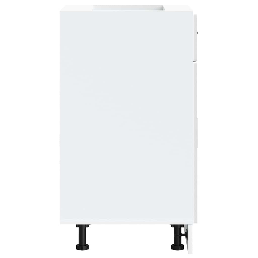 Kitchen Base Cabinet Porto High Gloss White Engineered Wood