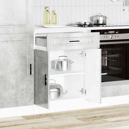 Kitchen Base Cabinet "Porto" Concrete Grey Engineered Wood