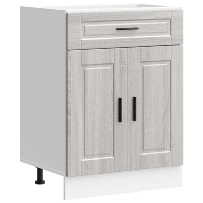 Kitchen Base Cabinet "Porto" Grey Sonoma Engineered Wood