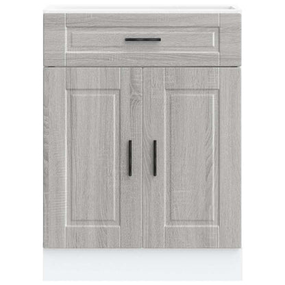 Kitchen Base Cabinet "Porto" Grey Sonoma Engineered Wood