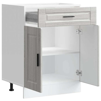 Kitchen Base Cabinet "Porto" Grey Sonoma Engineered Wood