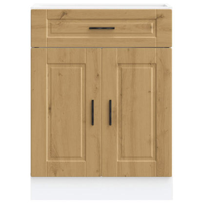 Kitchen Base Cabinet "Porto" Artisan Oak Engineered Wood
