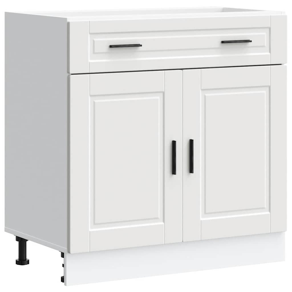 Kitchen Base Cabinet "Porto" White Engineered Wood