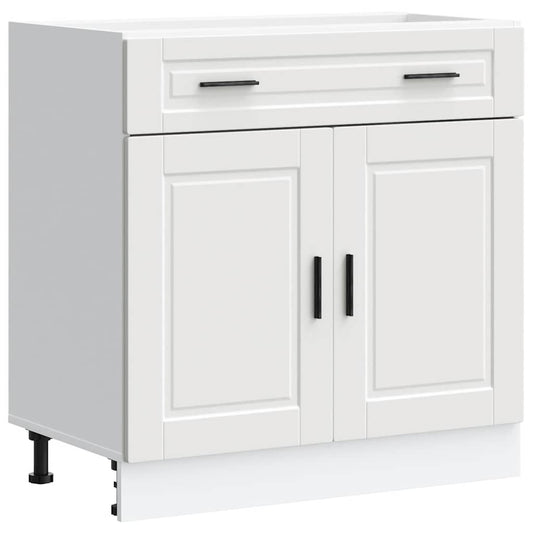 Kitchen Base Cabinet "Porto" White Engineered Wood