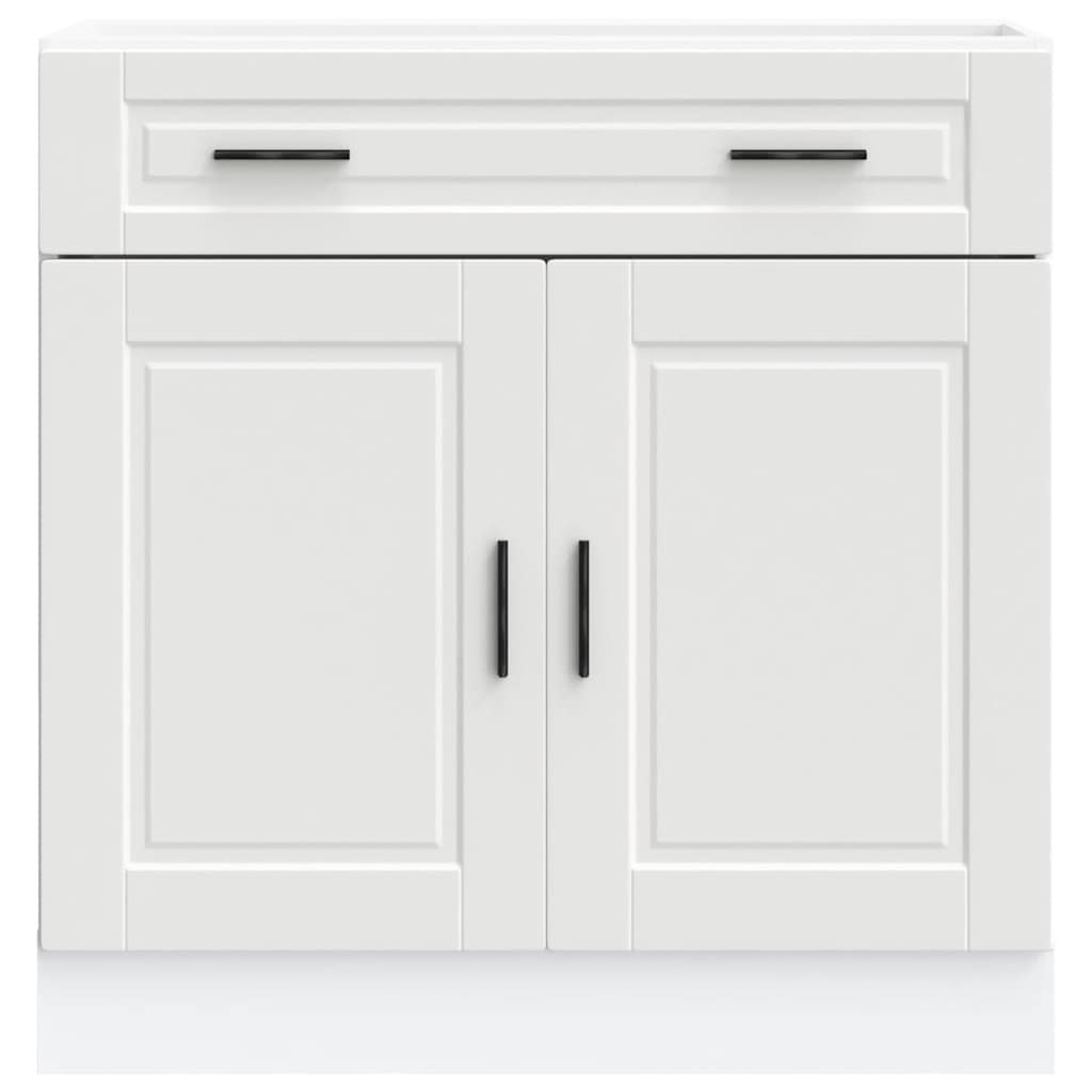 Kitchen Base Cabinet "Porto" White Engineered Wood