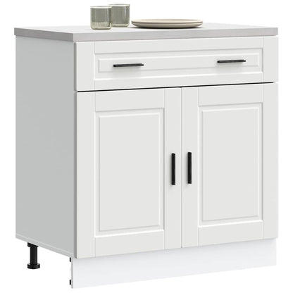 Kitchen Base Cabinet "Porto" White Engineered Wood