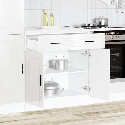 Kitchen Base Cabinet "Porto" High Gloss White Engineered Wood