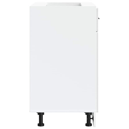 Kitchen Base Cabinet "Porto" High Gloss White Engineered Wood