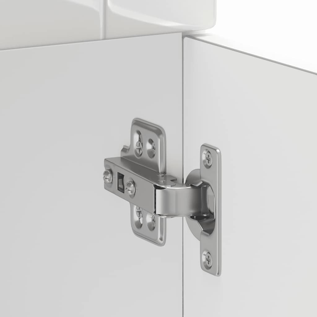 Kitchen Base Cabinet "Porto" High Gloss White Engineered Wood