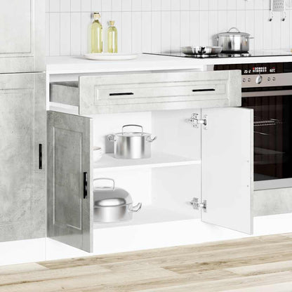 Kitchen Base Cabinet "Porto" Concrete Grey Engineered Wood