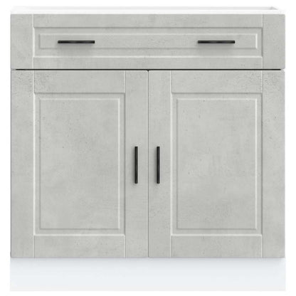 Kitchen Base Cabinet "Porto" Concrete Grey Engineered Wood
