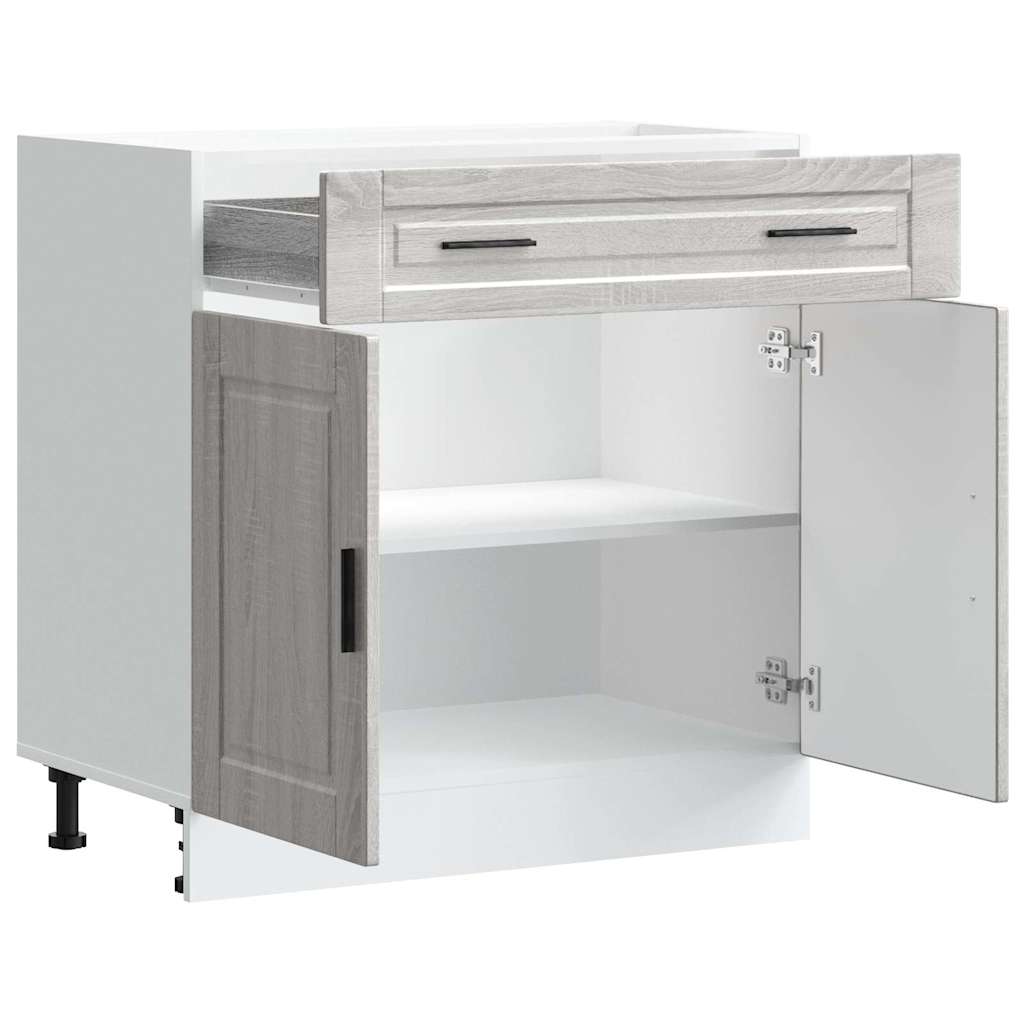 Kitchen Base Cabinet Porto Grey Sonoma Engineered Wood