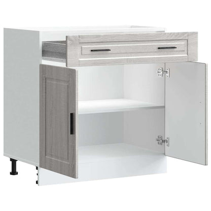 Kitchen Base Cabinet Porto Grey Sonoma Engineered Wood