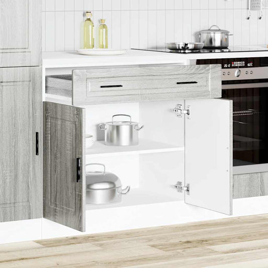 Kitchen Base Cabinet "Porto" Grey Sonoma Engineered Wood