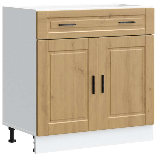Kitchen Base Cabinet "Porto" Artisan Oak Engineered Wood