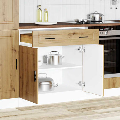 Kitchen Base Cabinet "Porto" Artisan Oak Engineered Wood