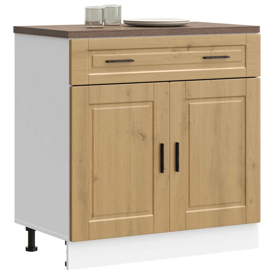 Kitchen Base Cabinet "Porto" Artisan Oak Engineered Wood