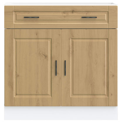 Kitchen Base Cabinet "Porto" Artisan Oak Engineered Wood