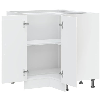 Kitchen Corner Base Cabinet "Porto" High Gloss White