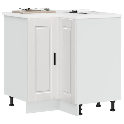 Kitchen Corner Base Cabinet "Porto" High Gloss White