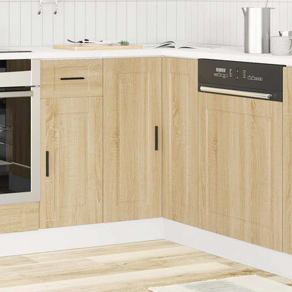 Kitchen Corner Base Cabinet "Porto" Sonoma Oak Engineered Wood