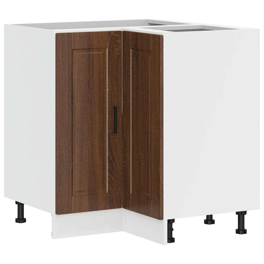 Kitchen Corner Base Cabinet "Porto" Brown Oak Engineered Wood