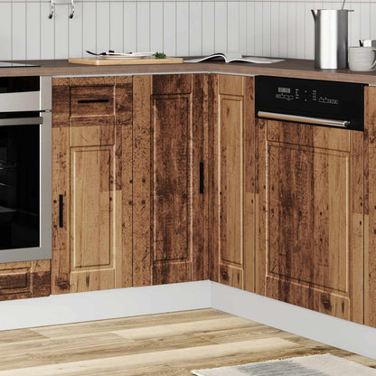 Kitchen Corner Base Cabinet "Porto" Old Wood Engineered Wood