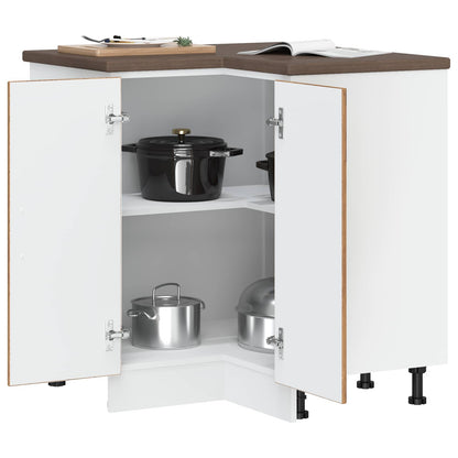 Kitchen Corner Base Cabinet "Porto" Old Wood Engineered Wood