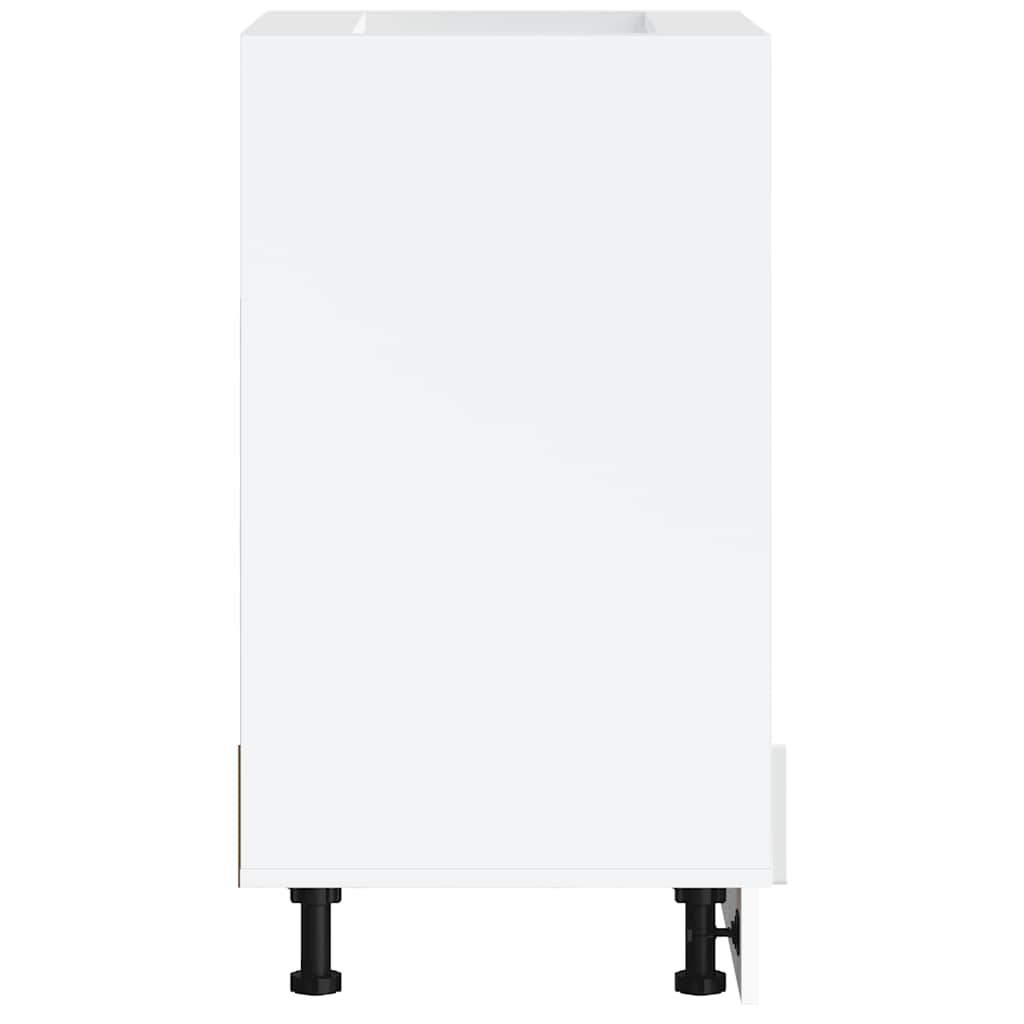 Oven Cabinet "Porto" High Gloss White Engineered Wood