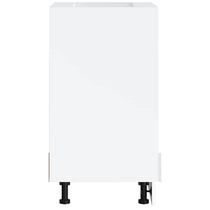 Oven Cabinet "Porto" High Gloss White Engineered Wood