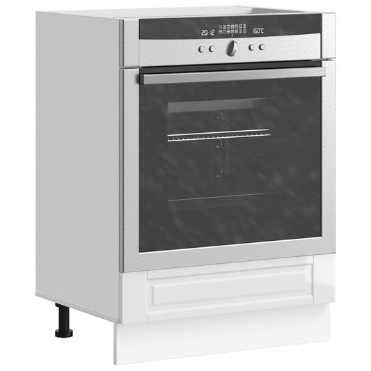 Oven Cabinet "Porto" High Gloss White Engineered Wood