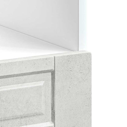 Oven Cabinet Porto Concrete Grey Engineered Wood