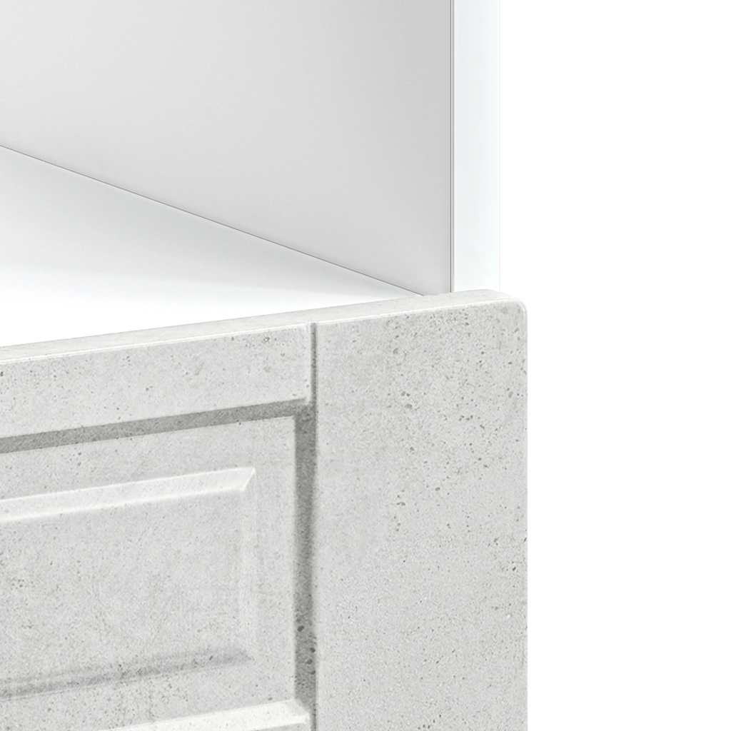 Oven Cabinet Porto Concrete Grey Engineered Wood