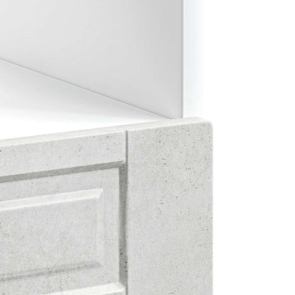 Oven Cabinet "Porto" Concrete Grey Engineered Wood
