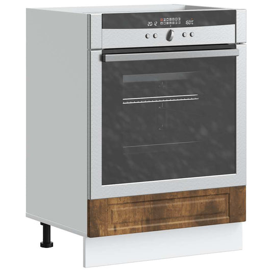 Oven Cabinet "Porto" Smoked Oak Engineered Wood