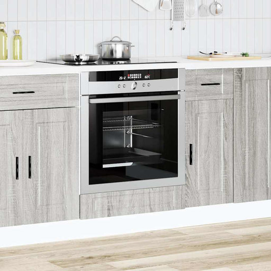 Oven Cabinet "Porto" Grey Sonoma Engineered Wood