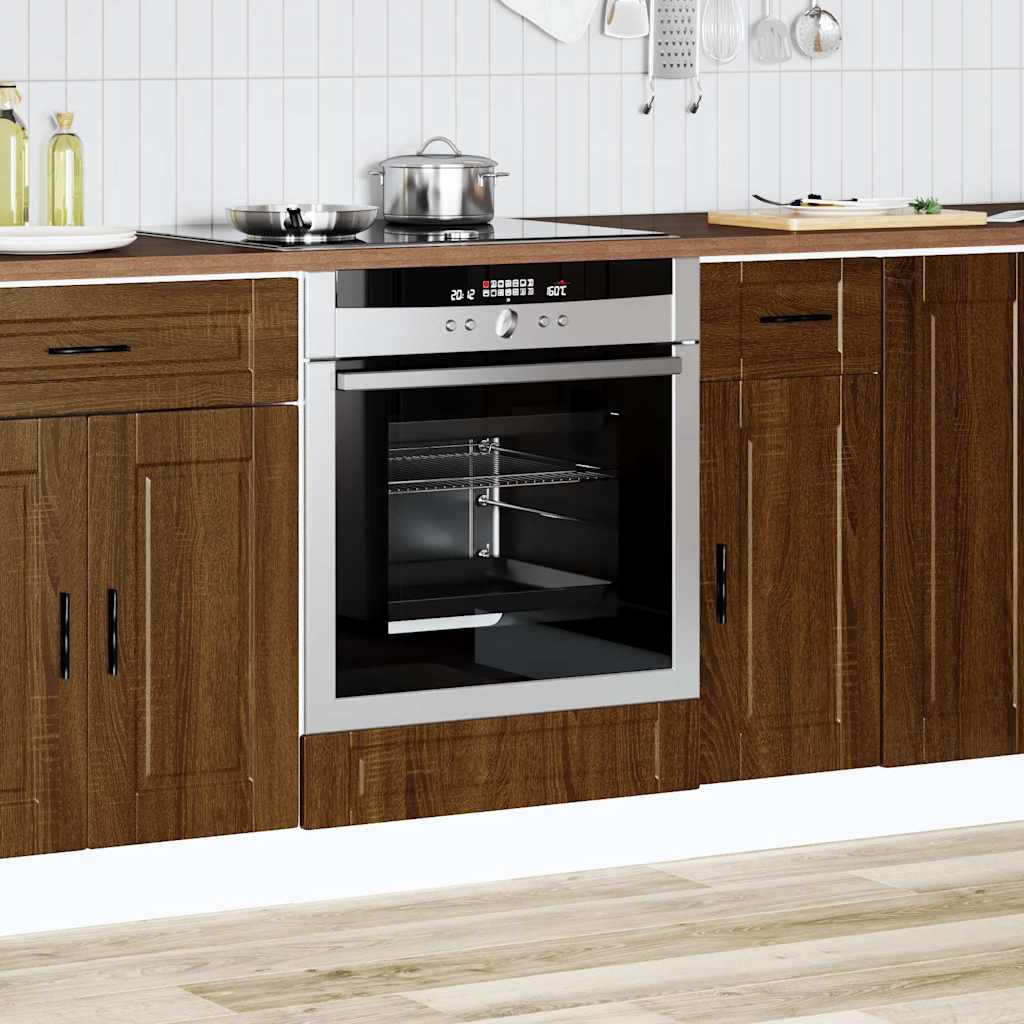Oven Cabinet "Porto" Brown Oak Engineered Wood