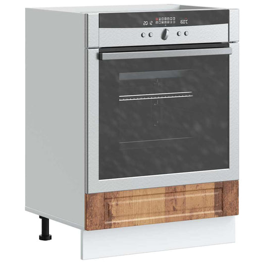 Oven Cabinet "Porto" Old Wood Engineered Wood
