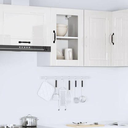 Kitchen Wall Cabinet with Glass Door Porto High Gloss White