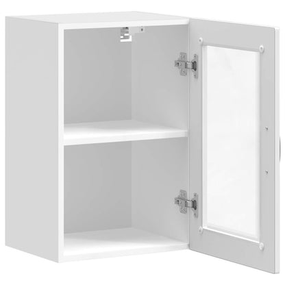 Kitchen Wall Cabinet with Glass Door Porto High Gloss White