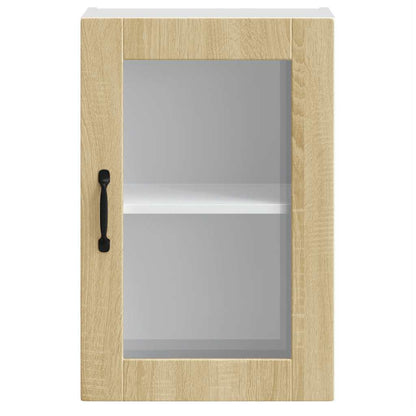 Kitchen Wall Cabinet with Glass Door Porto Sonoma Oak