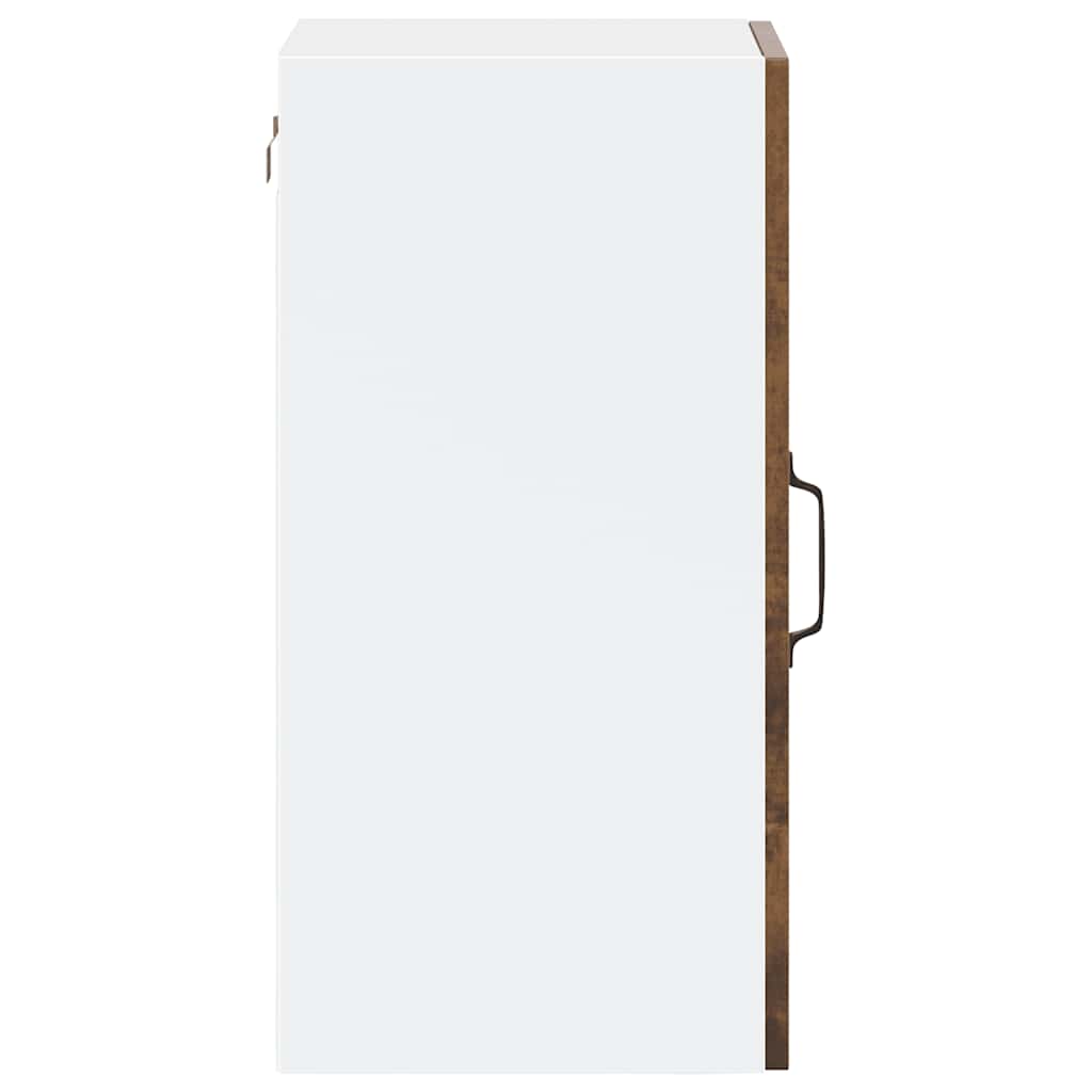 Kitchen Wall Cabinet with Glass Door Porto Smoked Oak
