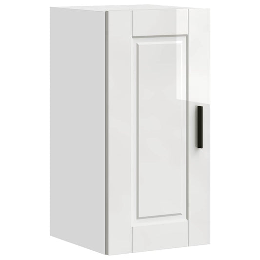 Kitchen Wall Cabinet "Porto" High Gloss White Engineered Wood