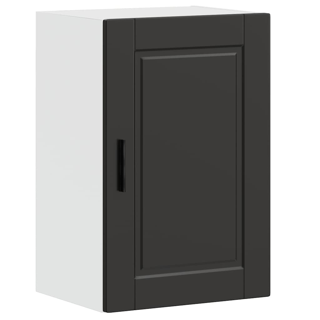 Kitchen Wall Cabinet Porto Black Engineered Wood