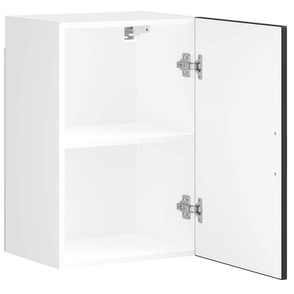 Kitchen Wall Cabinet Porto Black Engineered Wood